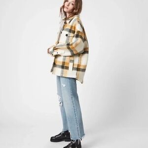 Allsaints Wool Fenix Check Jacket UK 8/ US 4/ EU 36